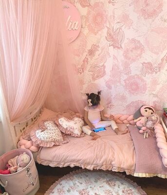 Tapisserie panoramique Au pays rose