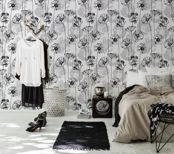 Tapisserie murale Coquelicots dans un carnet de croquis