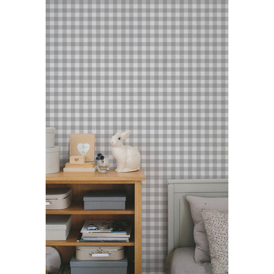 Tapisserie murale Carrés gris clair