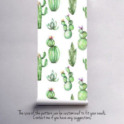 Tapisserie panoramique Champ de cactus