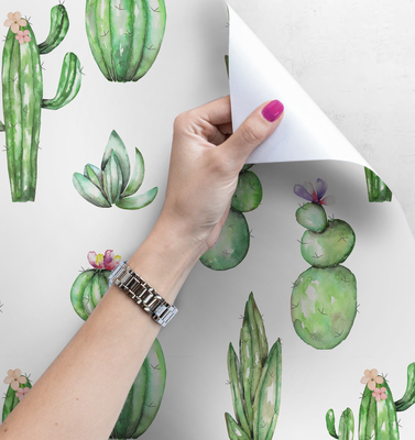 Tapisserie panoramique Champ de cactus