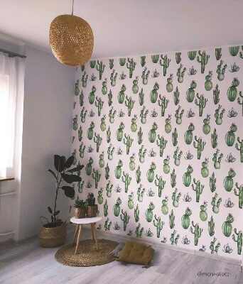 Tapisserie panoramique Champ de cactus