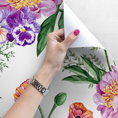 Papier peint Bouquets de fleurs romantiques