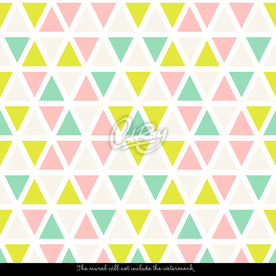 Tapisserie panoramique Pluie triangulaire colorée