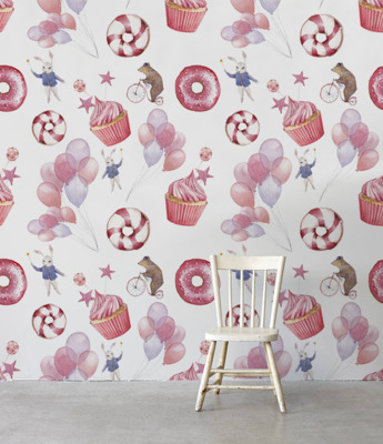 Tapisserie panoramique Cupcakes sucrés