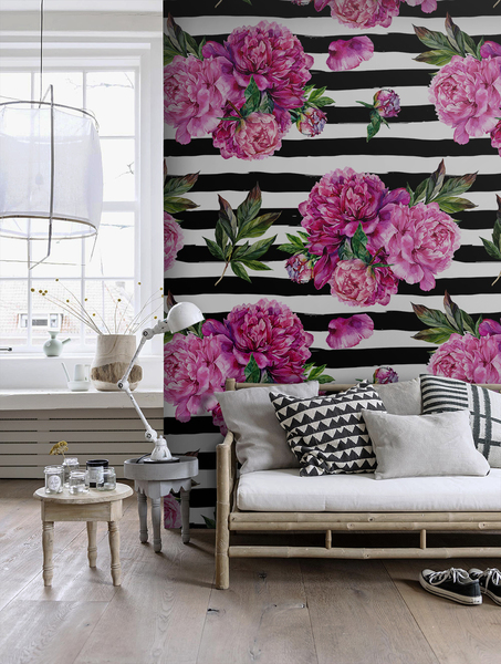 Papier peint Bouquets pour zèbre