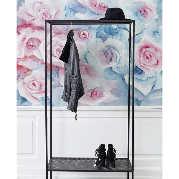 Tapisserie murale Fleurs pastel bleues et roses