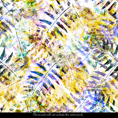 Papier peint panoramique Feuilles de palmier extravagantes