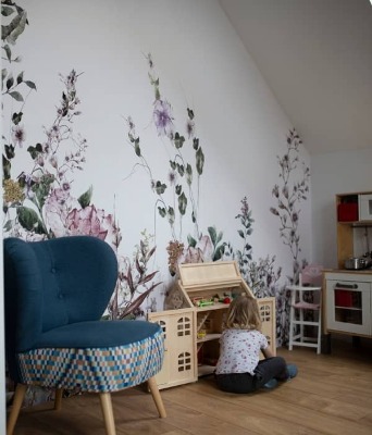 Papier peint Extravagance des fleurs sauvages