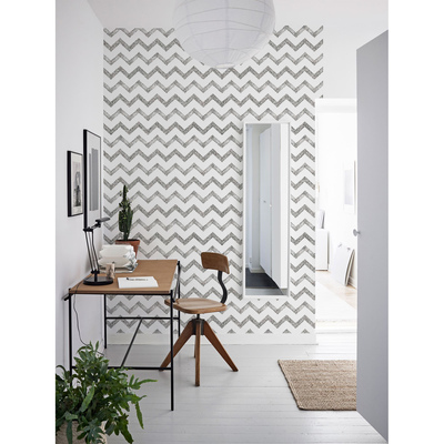 Tapisserie murale Zigzag argenté