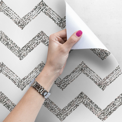Tapisserie murale Zigzag argenté
