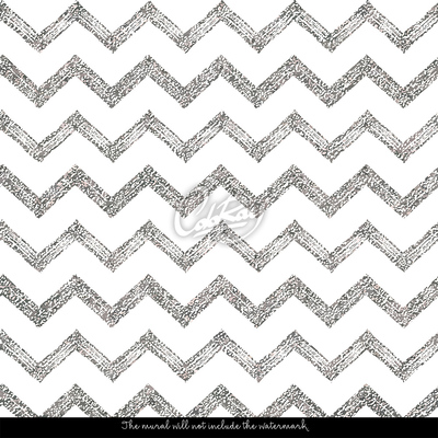 Tapisserie murale Zigzag argenté