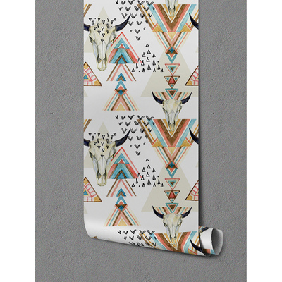 Tapisserie panoramique Taureaux de style bohème