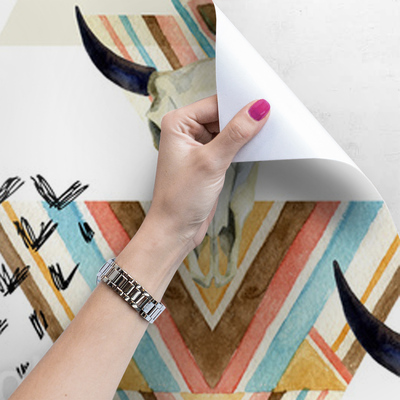 Tapisserie panoramique Taureaux de style bohème