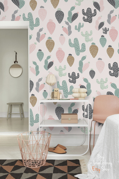 Papier peint Cactus avec une touche scandinave