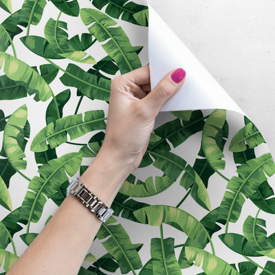 Tapisserie panoramique Feuilles de bananier réalistes