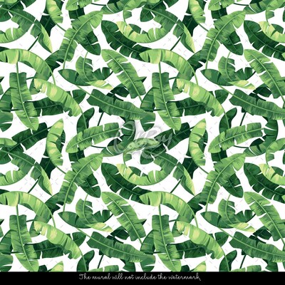 Tapisserie panoramique Feuilles de bananier réalistes