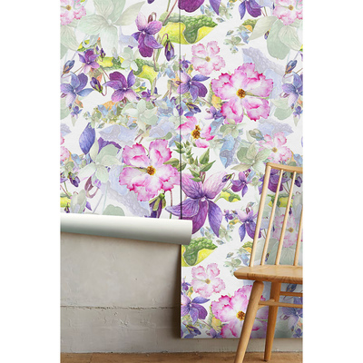 Tapisserie murale Jardin de fleurs subtiles