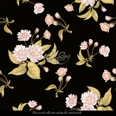 Tapisserie murale Roses de satin