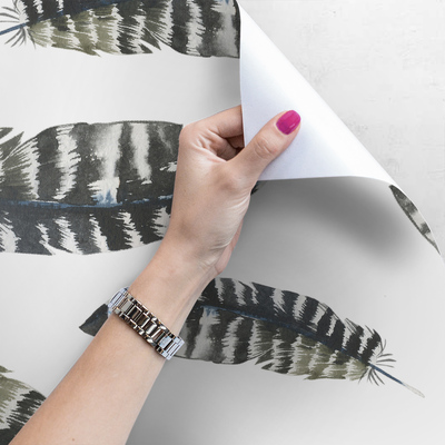 Tapisserie murale Plumes de style bohème