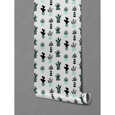 Papier peint Des pots remplis de plantes