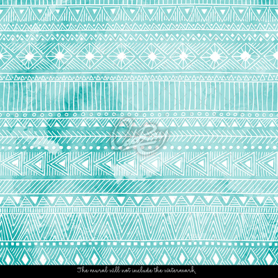 Papier peint Turquoise aztèque