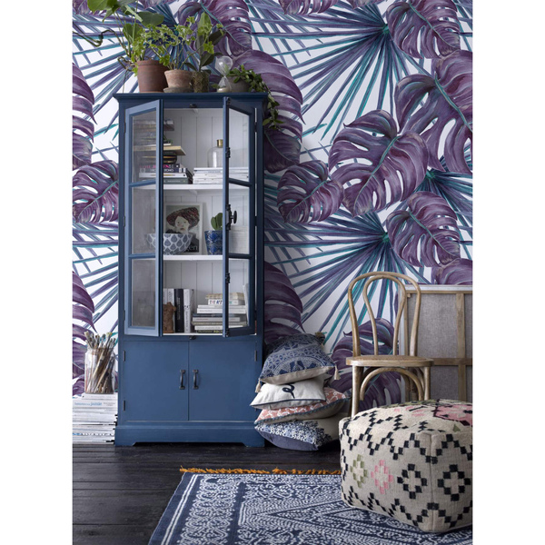 Papier peint Feuilles de palmier colorées