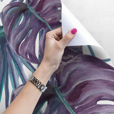 Papier peint Feuilles de palmier colorées