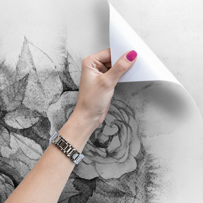 Tapisserie murale Roses de style découpage