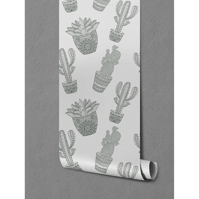 Tapisserie panoramique Cactus peints mexicains