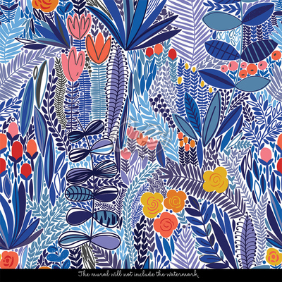 Papier peint adhésif Fleurs sauvages géantes