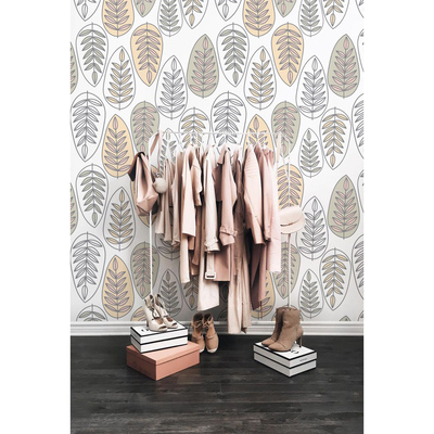 Papier peint adhésif Feuilles subtiles