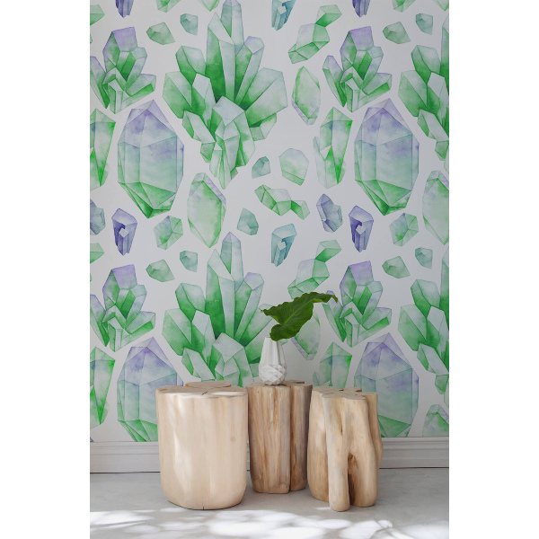 Papier peint panoramique La beauté des cristaux magiques