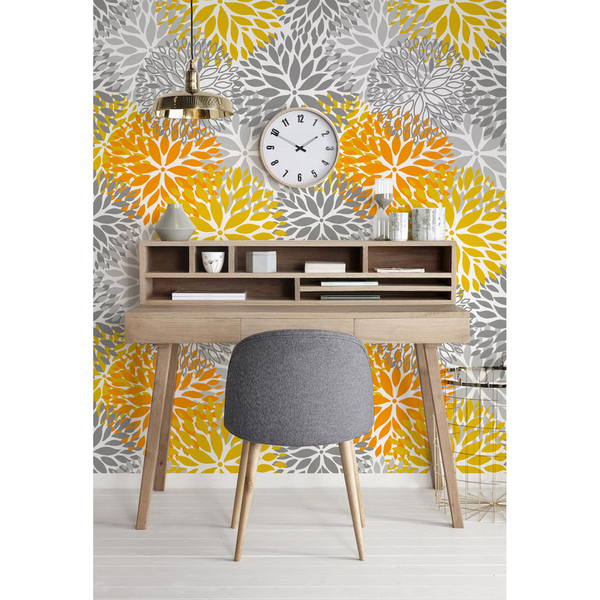 Papier peint Chrysanthèmes ensoleillés