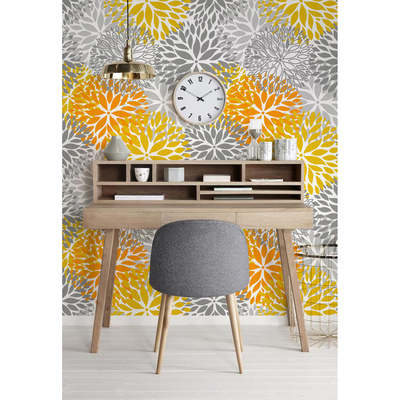 Papier peint Chrysanthèmes ensoleillés