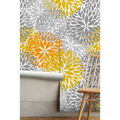 Papier peint Chrysanthèmes ensoleillés