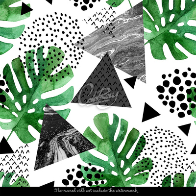 Tapisserie murale Jungle abstraite