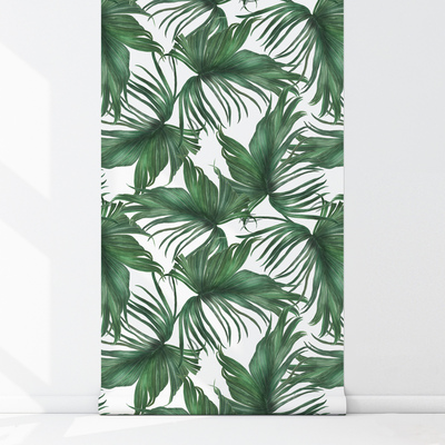 Tapisserie murale Feuilles de palmier aérées