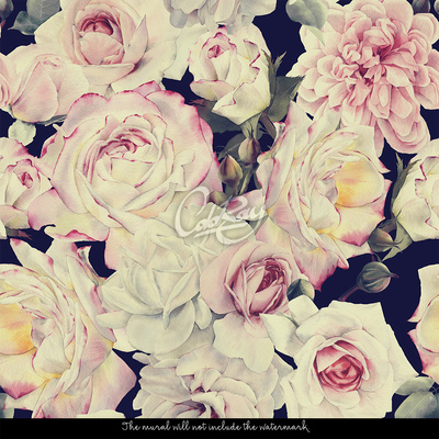 Tapisserie panoramique Dans le jardin romantique