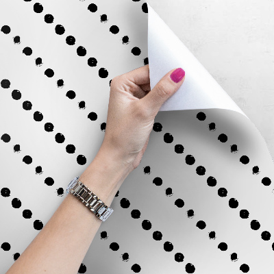 Papier peint Points diagonaux noirs