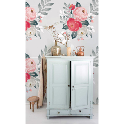 Papier peint Fleurs d'hibiscus colorées