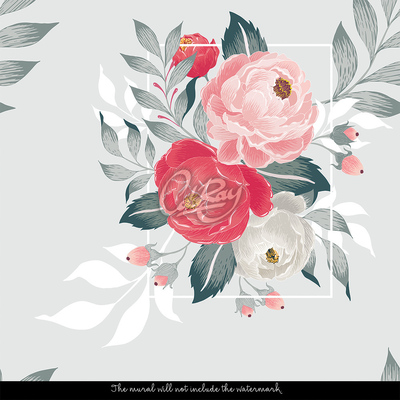 Papier peint Fleurs d'hibiscus colorées