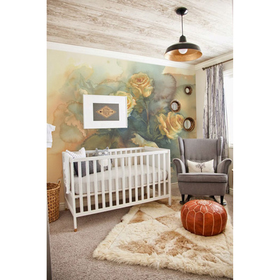 Tapisserie panoramique Roses ensoleillées