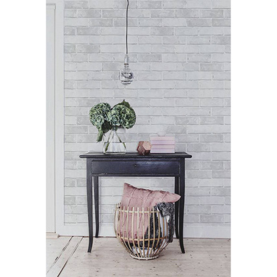 Tapisserie murale Brique dans une nuance de blanc