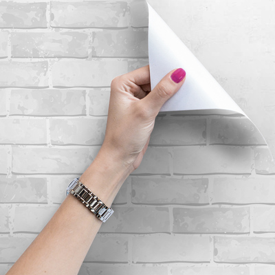 Tapisserie murale Brique dans une nuance de blanc