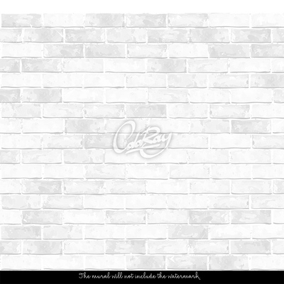 Tapisserie murale Brique dans une nuance de blanc