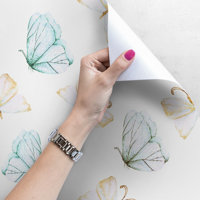 Papier peint adhésif Papillons colorés volants