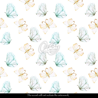 Papier peint adhésif Papillons colorés volants