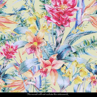 Papier peint adhésif Fleurs du paradis