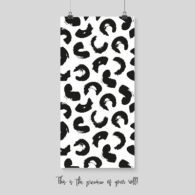 Tapisserie murale Taches de léopard noir